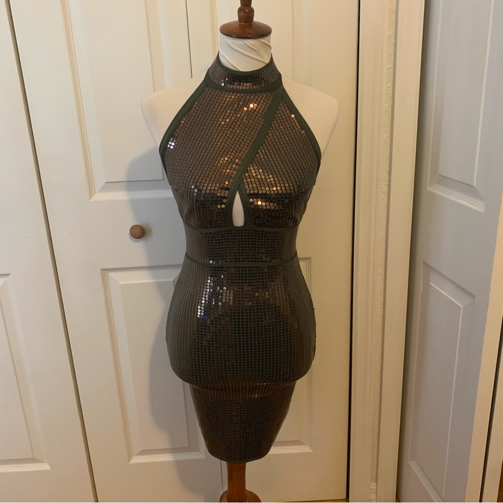 Krysta Python sequin dress